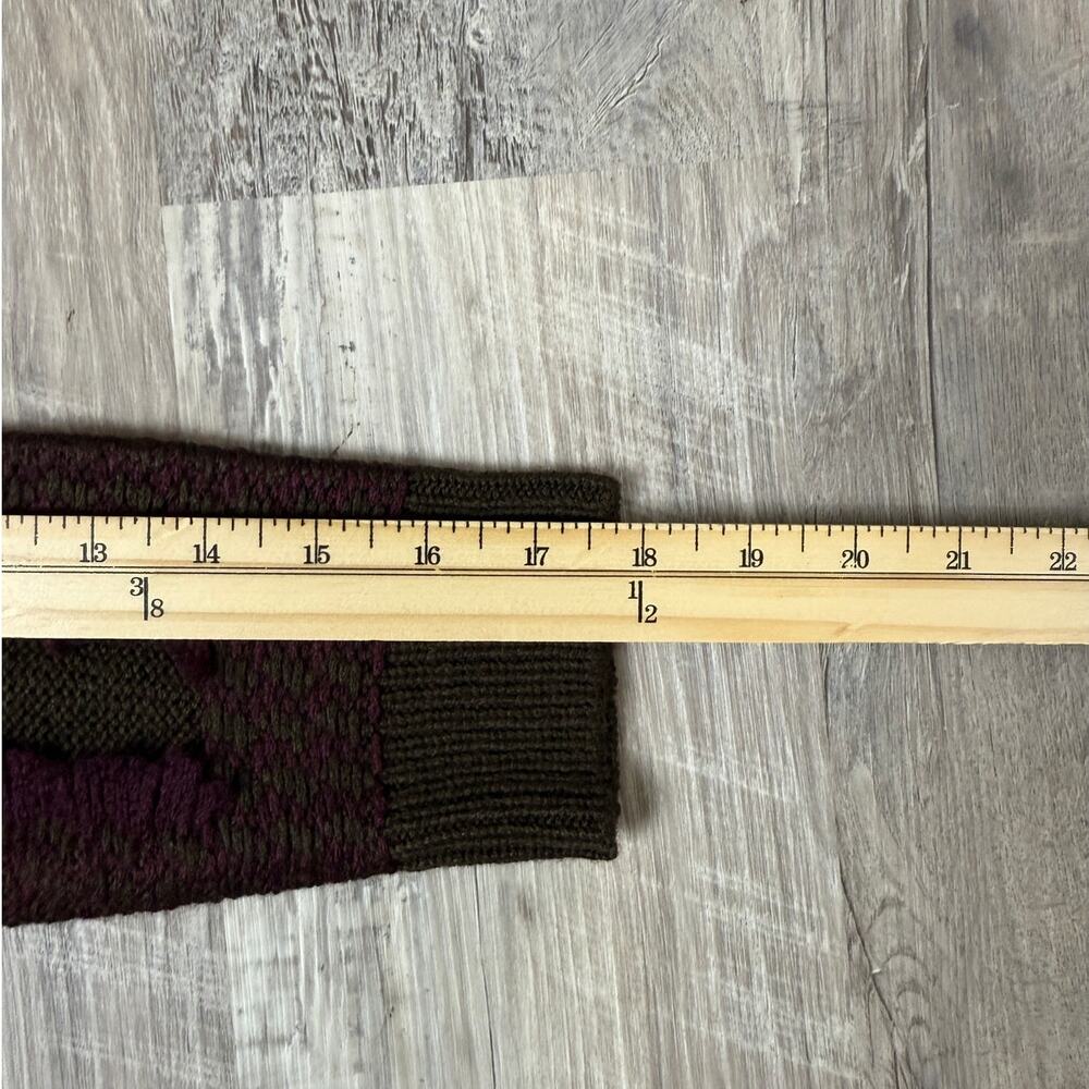 Rara Avis by Iris Apfel NWT Chunky Fringe Sweater Dress Olive Burgundy XS - Picture 13 of 13